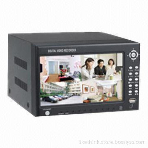 4CH Standalone DVRs with 7-inch Fixed Digital TFT Monitor, 2CH Audio, 4CH Video Input